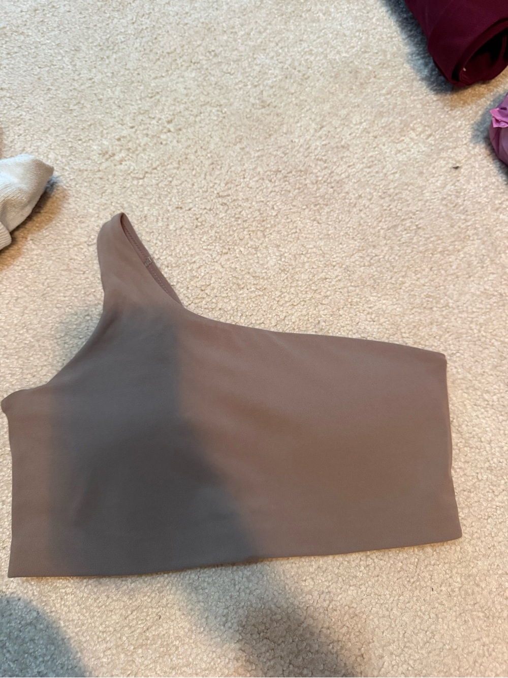 Nike One-Shoulder Taupe Bodycon Dress